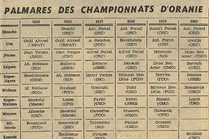 BOXE 1955 SANCHEZ AUGUSTIN 12 PALMARES D ORANIE